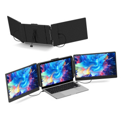 14-Inch Portable Monitor Triple Screen Display Extender For Laptop